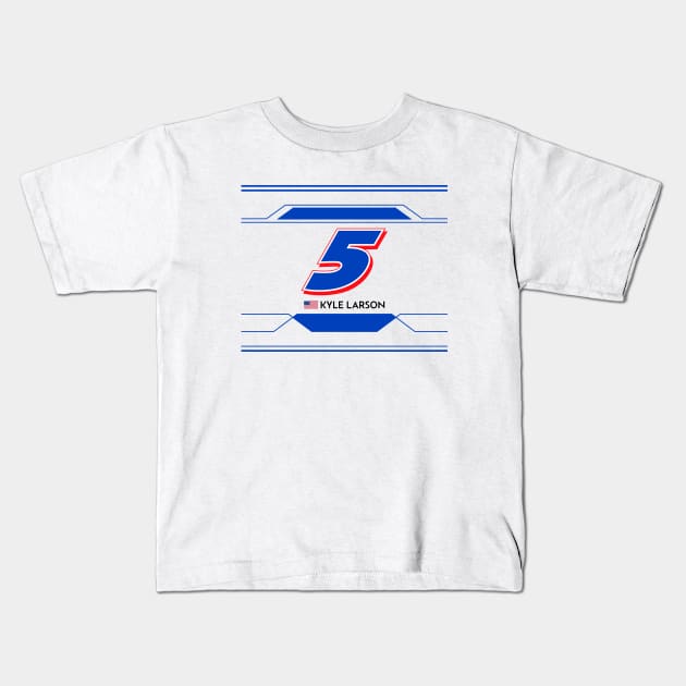 Kyle Larson #5 2023 NASCAR Design Kids T-Shirt by AR Designs 